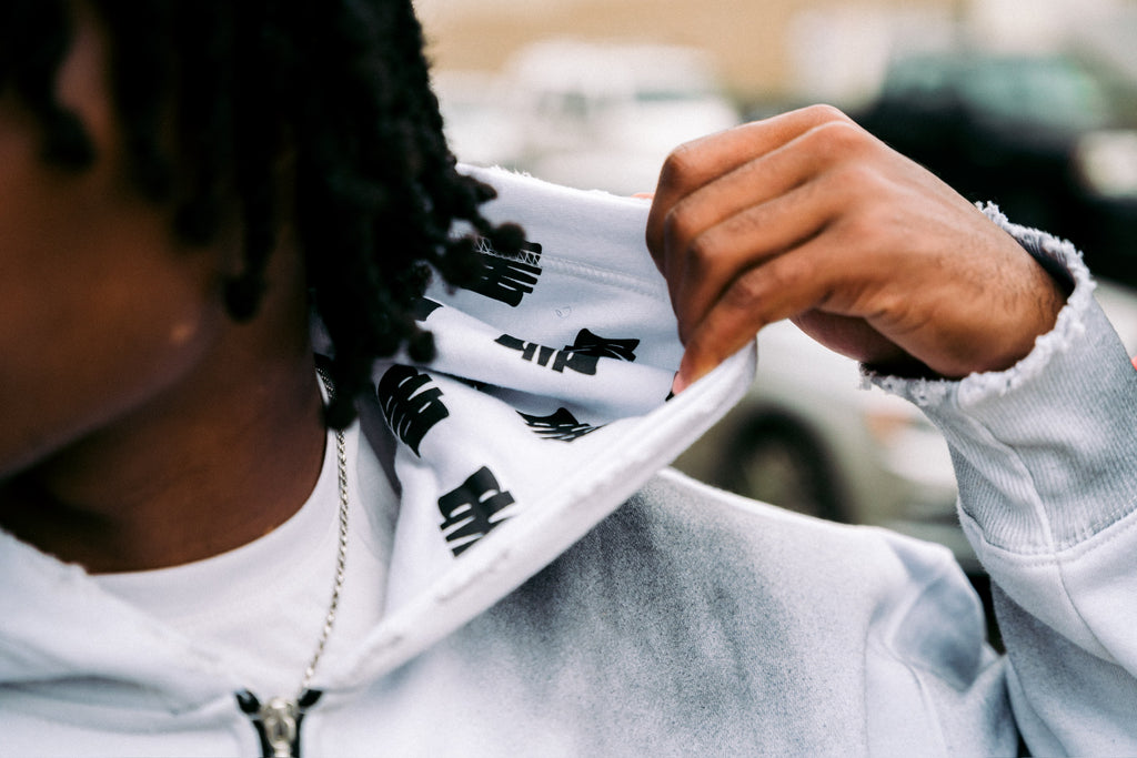 WHITE SUNFADE ZIP-UP