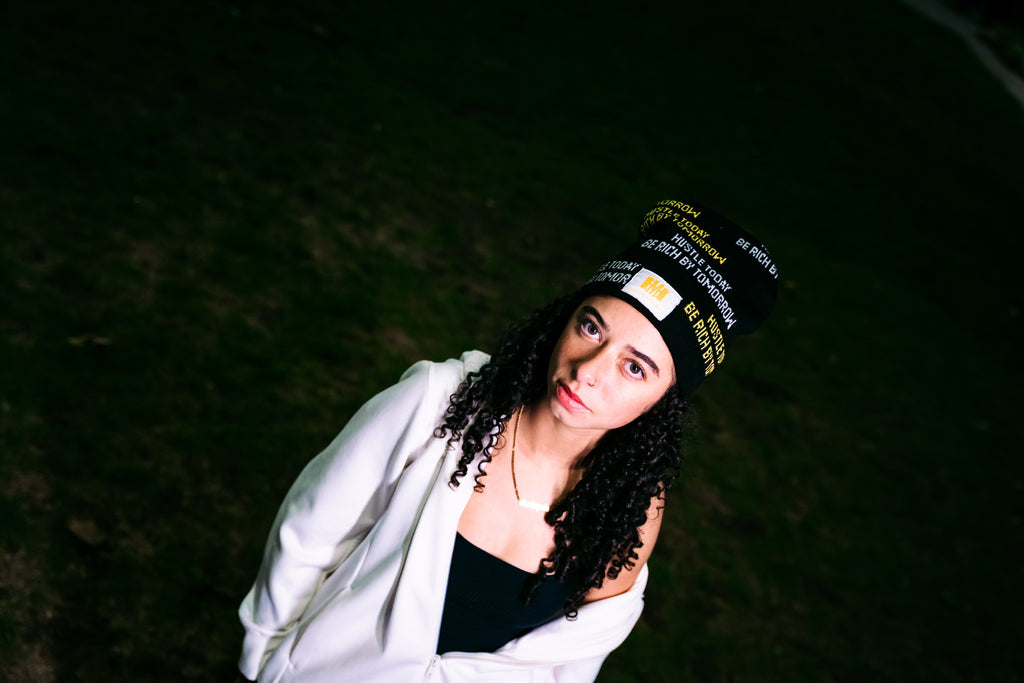 BLACK & YELLOW BEANIE