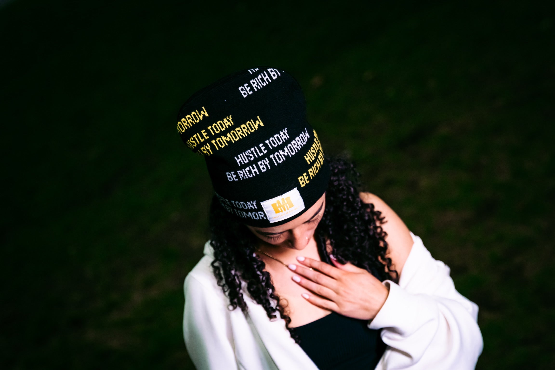 BLACK & YELLOW BEANIE